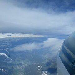 Flugwegposition um 06:26:32: Aufgenommen in der Nähe von Schladming, Österreich in 6281 Meter
